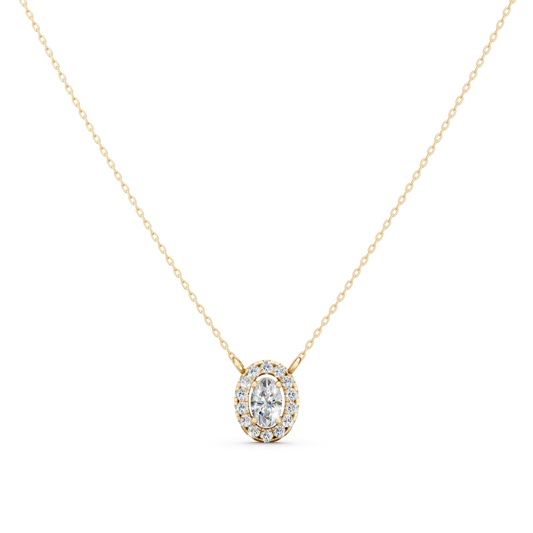 Twinkle Oval Solitaire Ladies Pendant