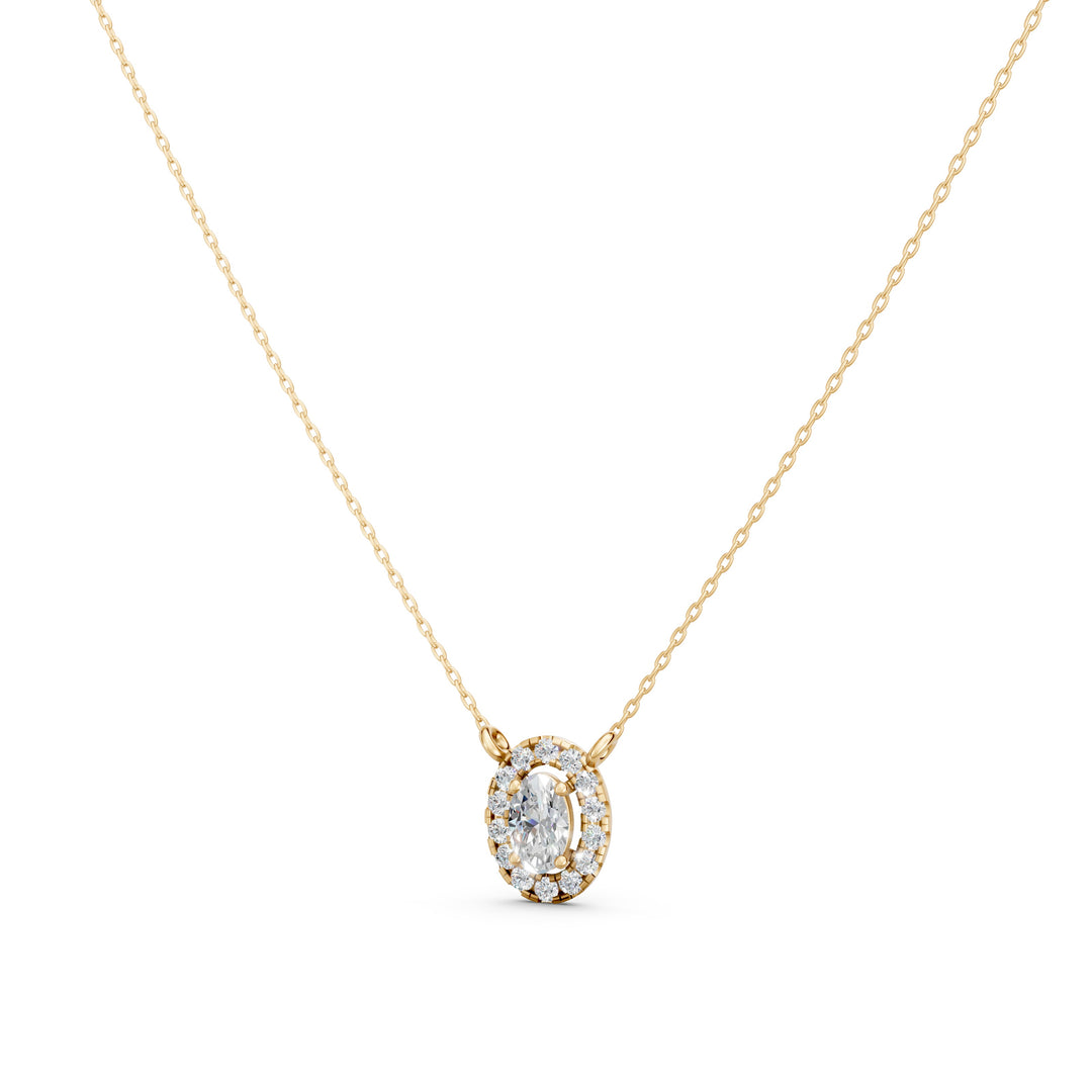Twinkle Oval Solitaire Ladies Pendant