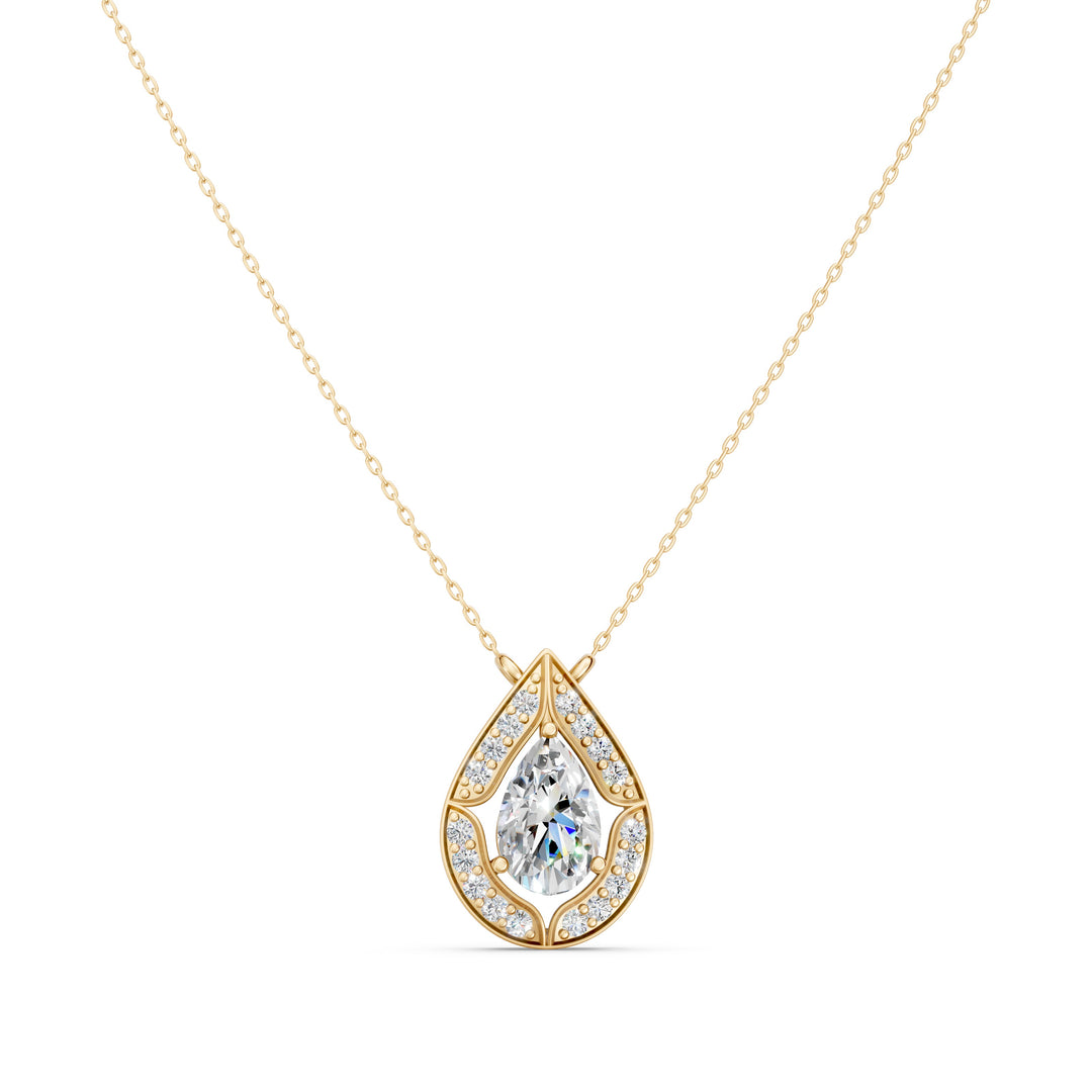 Astra Pear Solitaire Ladies Pendant