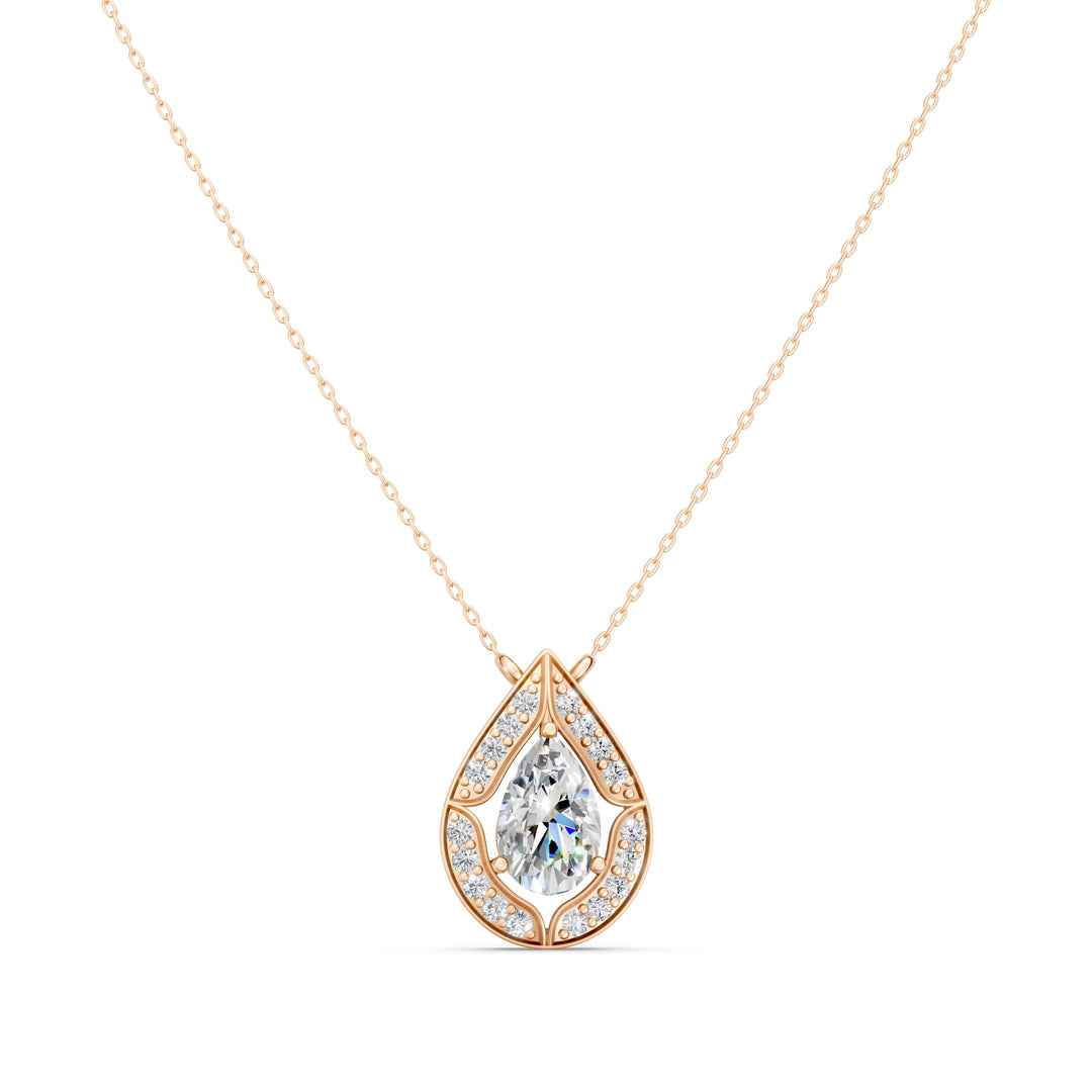 Astra Pear Solitaire Ladies Pendant