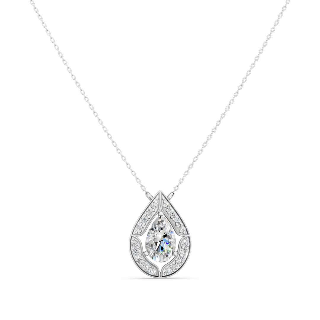 Astra Pear Solitaire Ladies Pendant