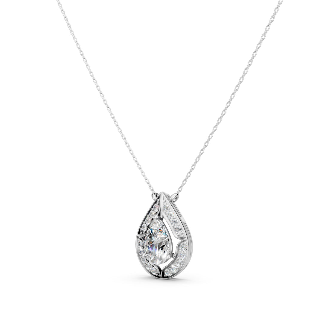 Astra Pear Solitaire Ladies Pendant