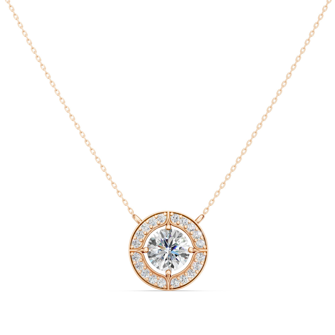 Cosmos Round Solitaire Ladies Pendant