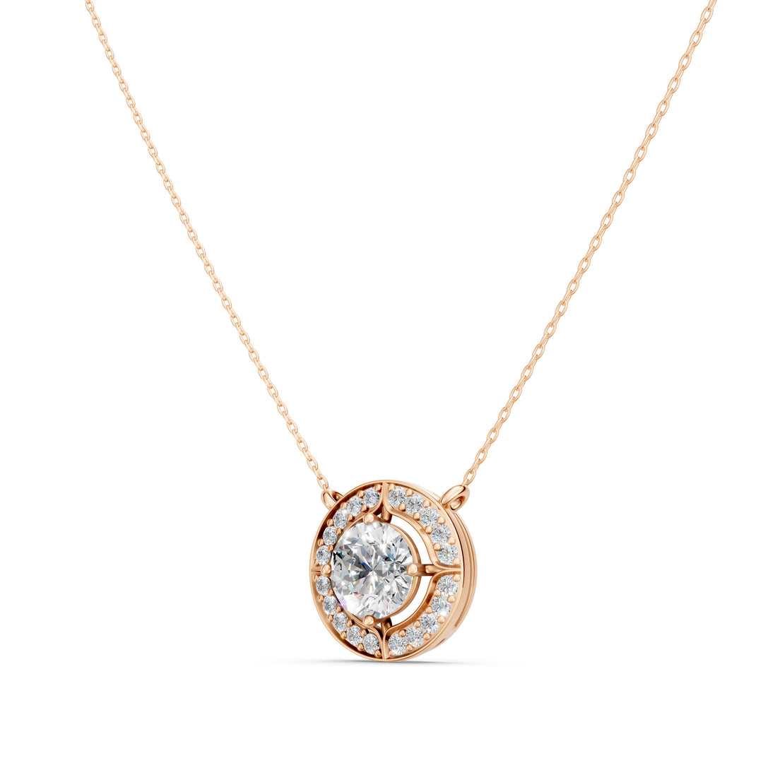Cosmos Round Solitaire Ladies Pendant