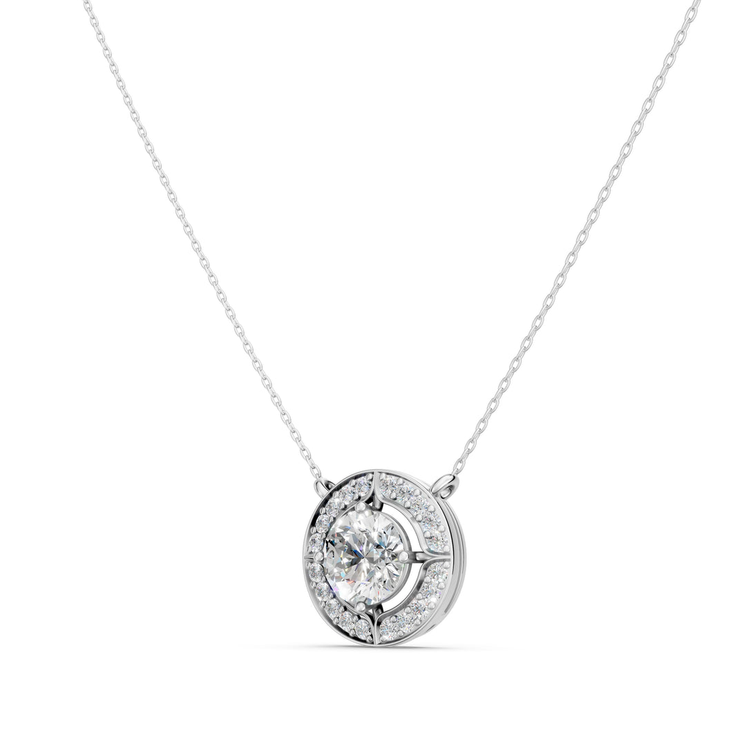 Cosmos Round Solitaire Ladies Pendant