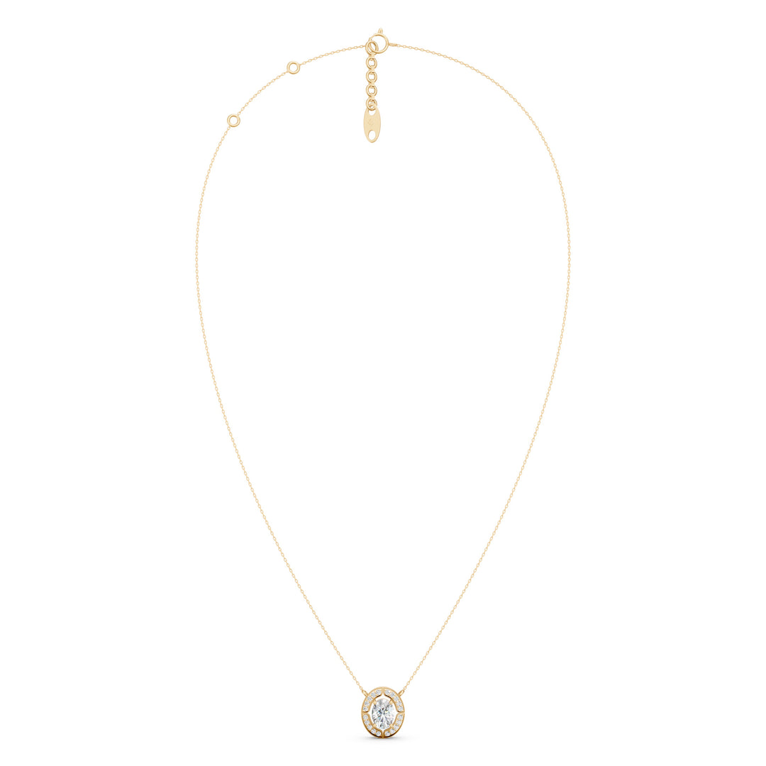 Zenith Oval Solitaire Ladies Pendant
