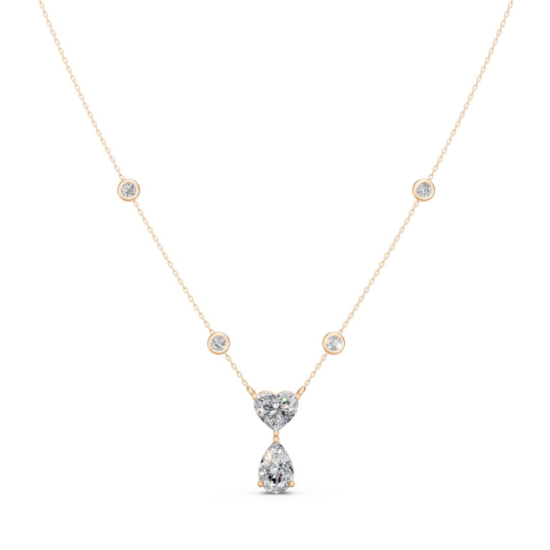 SkiraTwo Stone Diamond Necklace