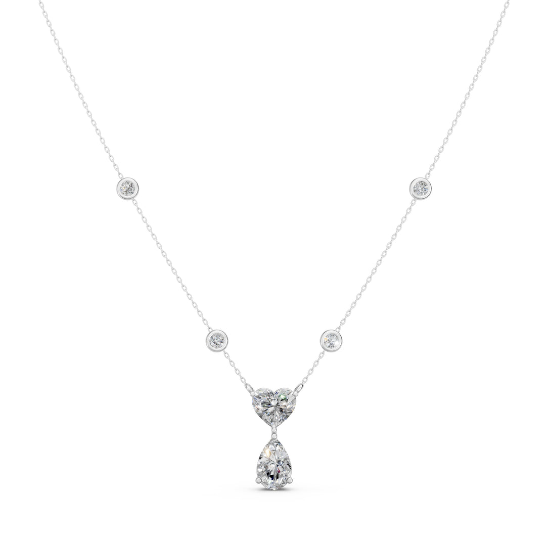 SkiraTwo Stone Diamond Necklace
