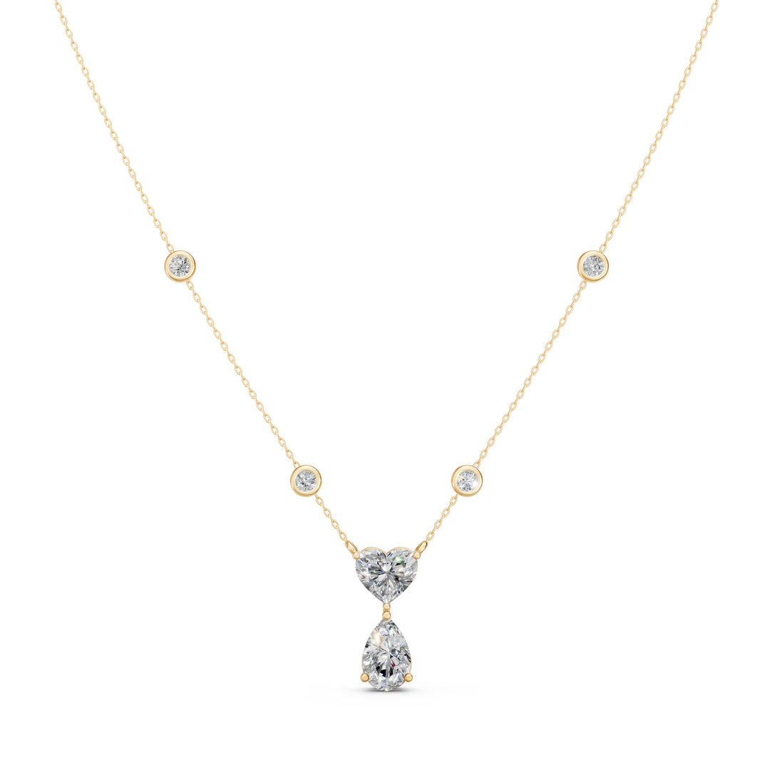 SkiraTwo Stone Diamond Necklace