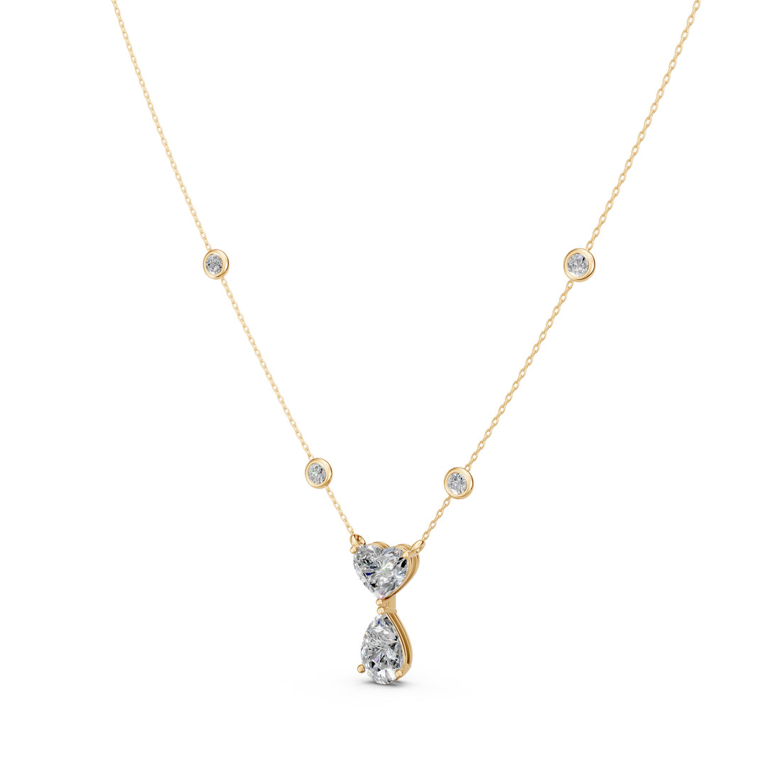 SkiraTwo Stone Diamond Necklace