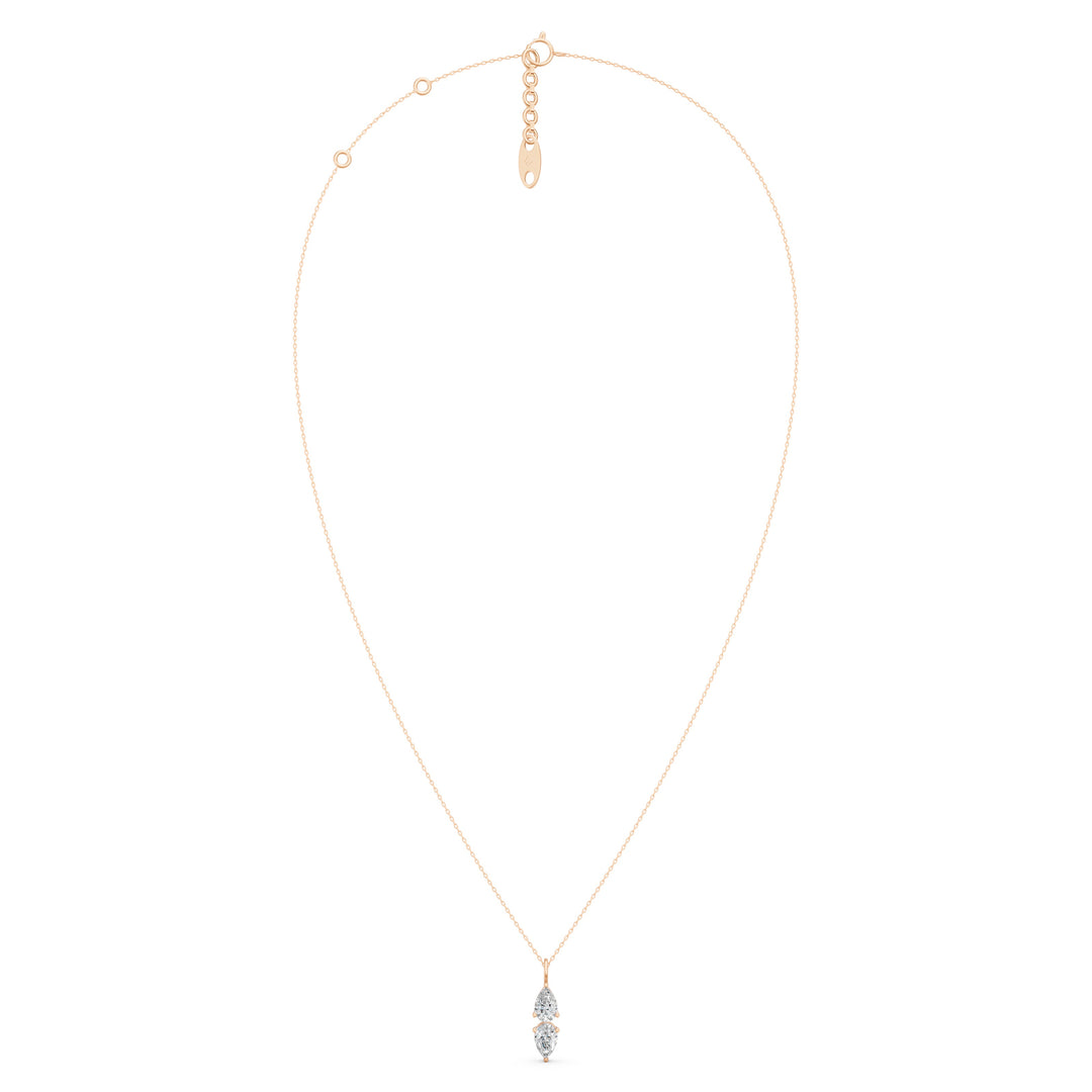 Siyana Fancy shape Two Diamond Necklace