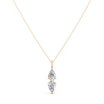 Load image into Gallery viewer, Siyana Fancy shape Two Diamond Necklace
