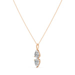 Load image into Gallery viewer, Siyana Fancy shape Two Diamond Necklace
