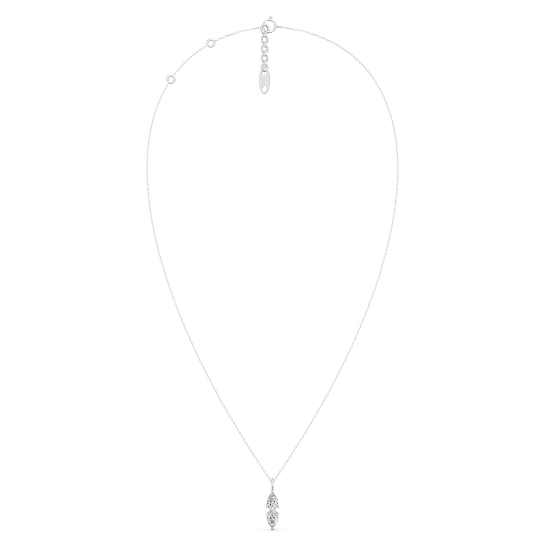 Siyana Fancy shape Two Diamond Necklace
