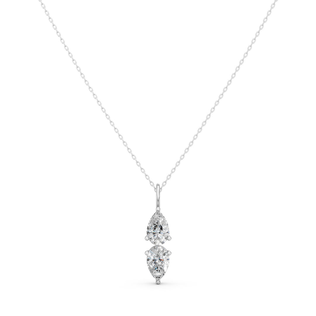 Siyana Fancy shape Two Diamond Necklace