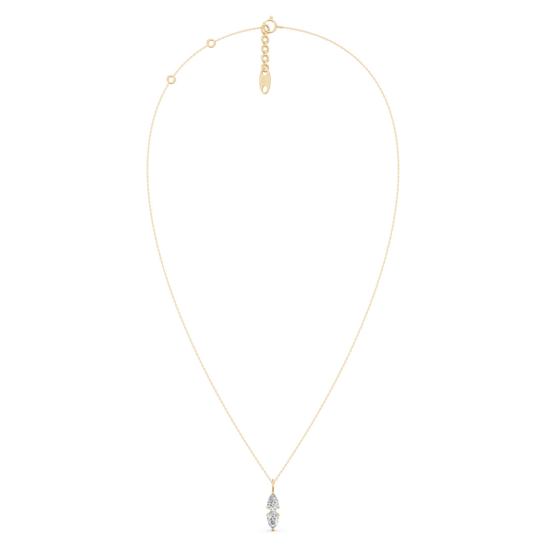Siyana Fancy shape Two Diamond Necklace