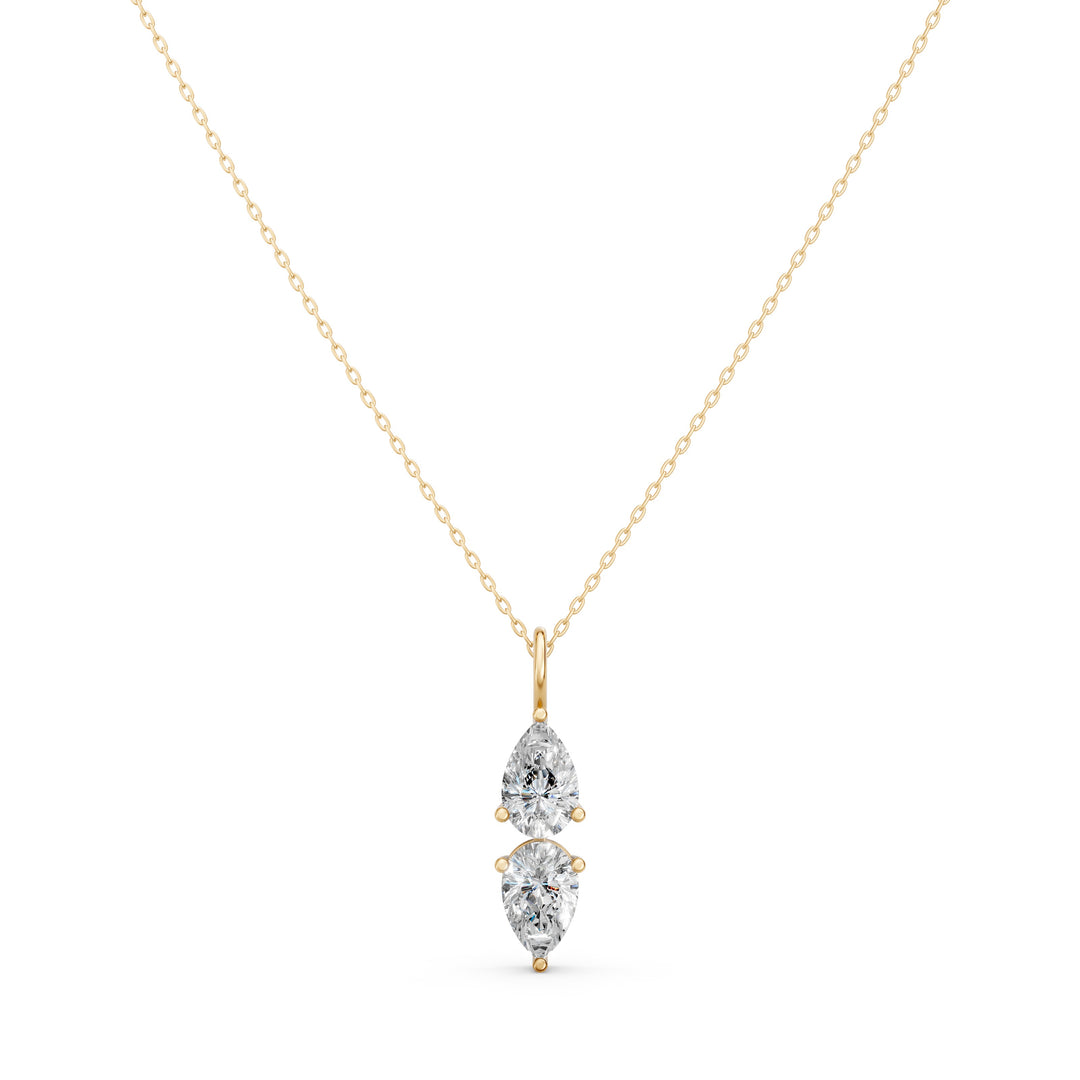 Siyana Fancy shape Two Diamond Necklace