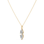 Load image into Gallery viewer, Siyana Fancy shape Two Diamond Necklace
