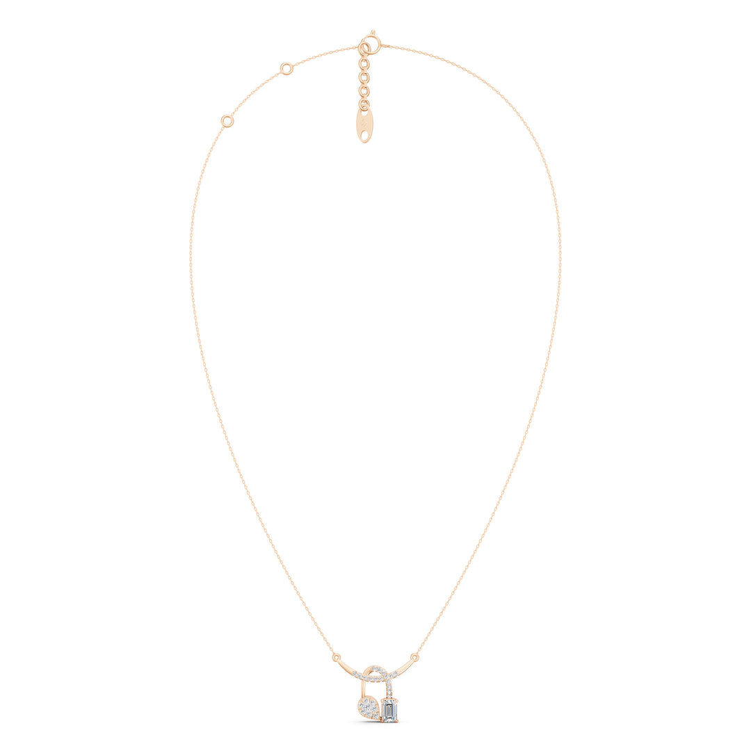 Shaira Diamond and Green Stone Necklace