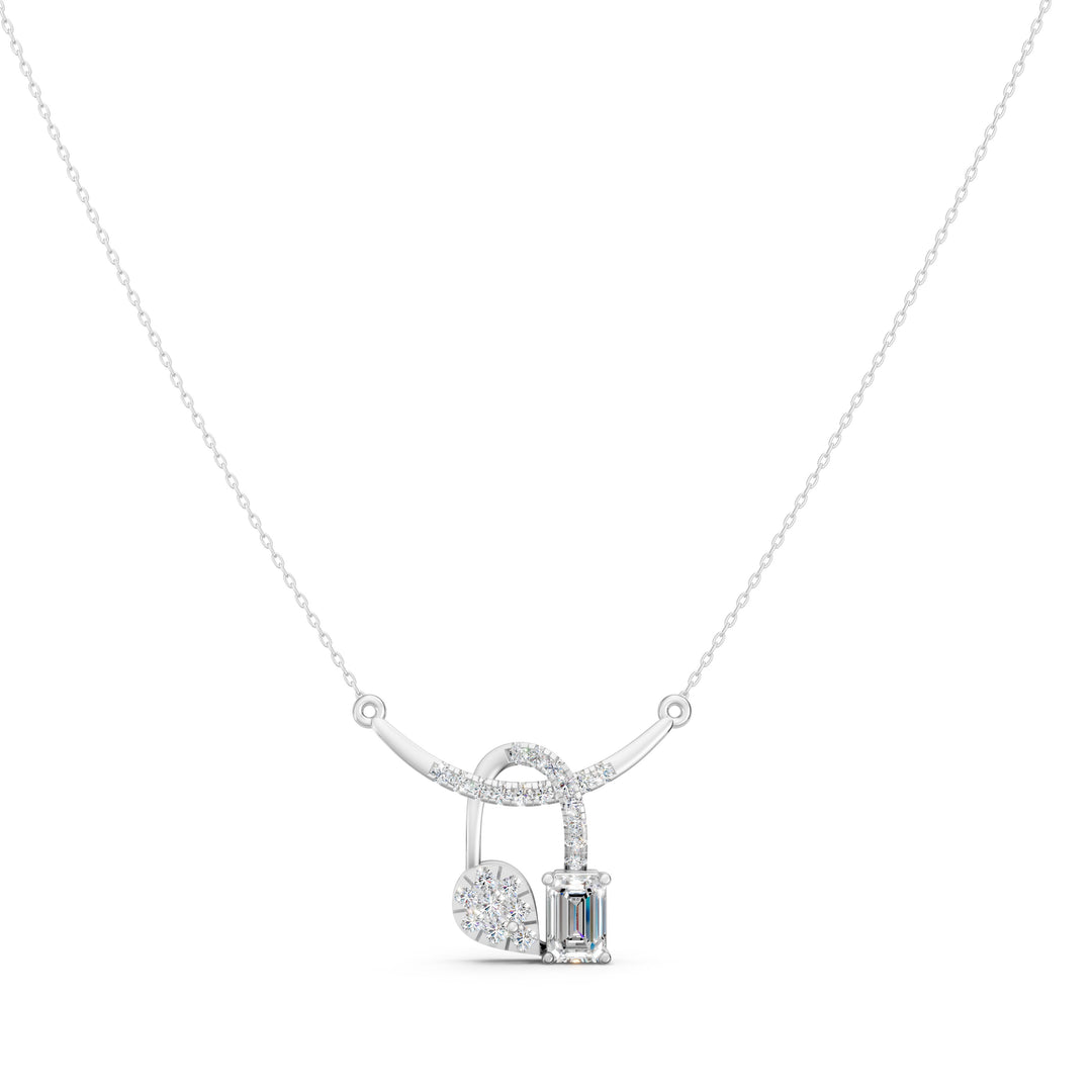 Shaira Diamond and Green Stone Necklace
