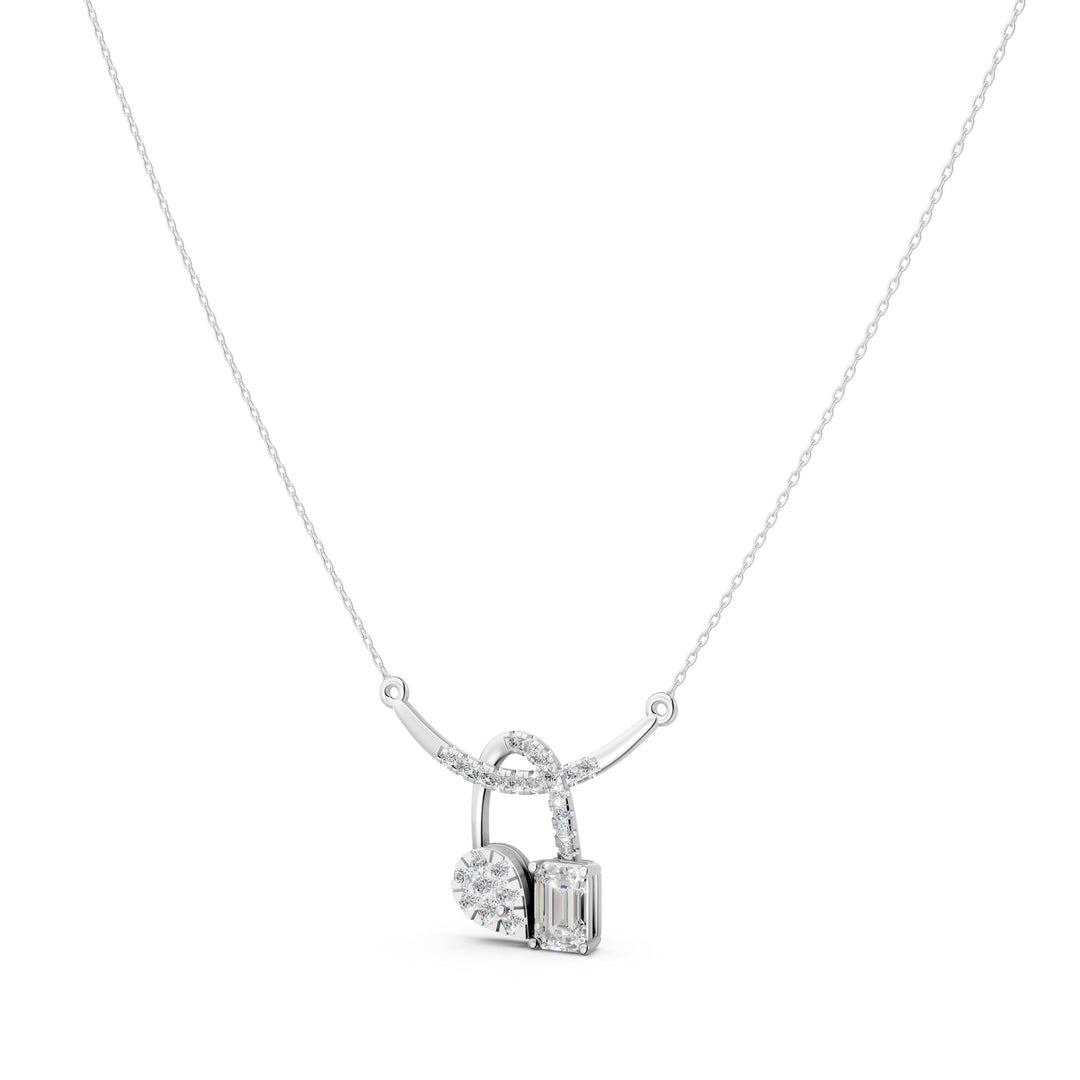 Shaira Diamond and Green Stone Necklace