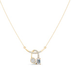 Load image into Gallery viewer, Shaira Diamond and Green Stone Necklace
