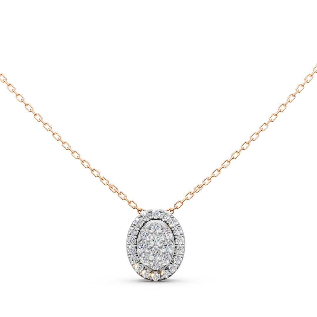 Ember Round Diamond Cluster Slider Ladies Pendant