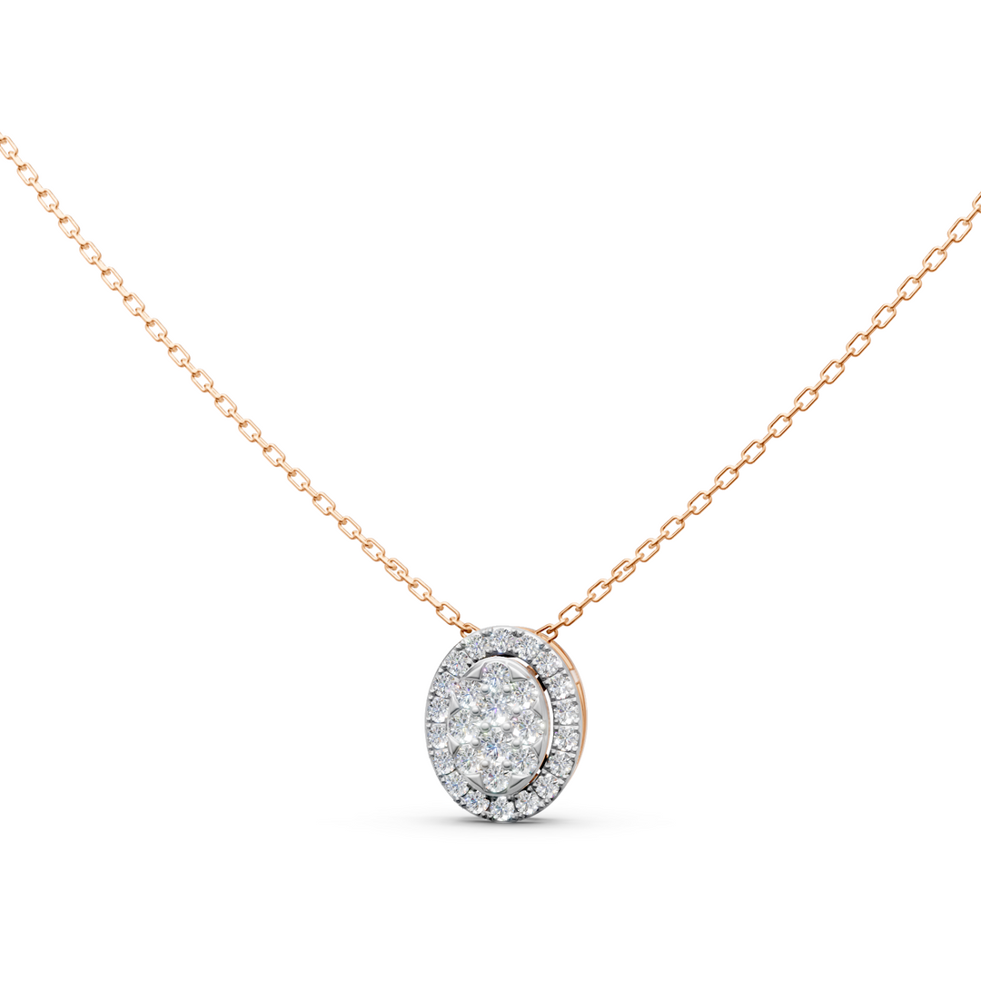 Ember Round Diamond Cluster Slider Ladies Pendant