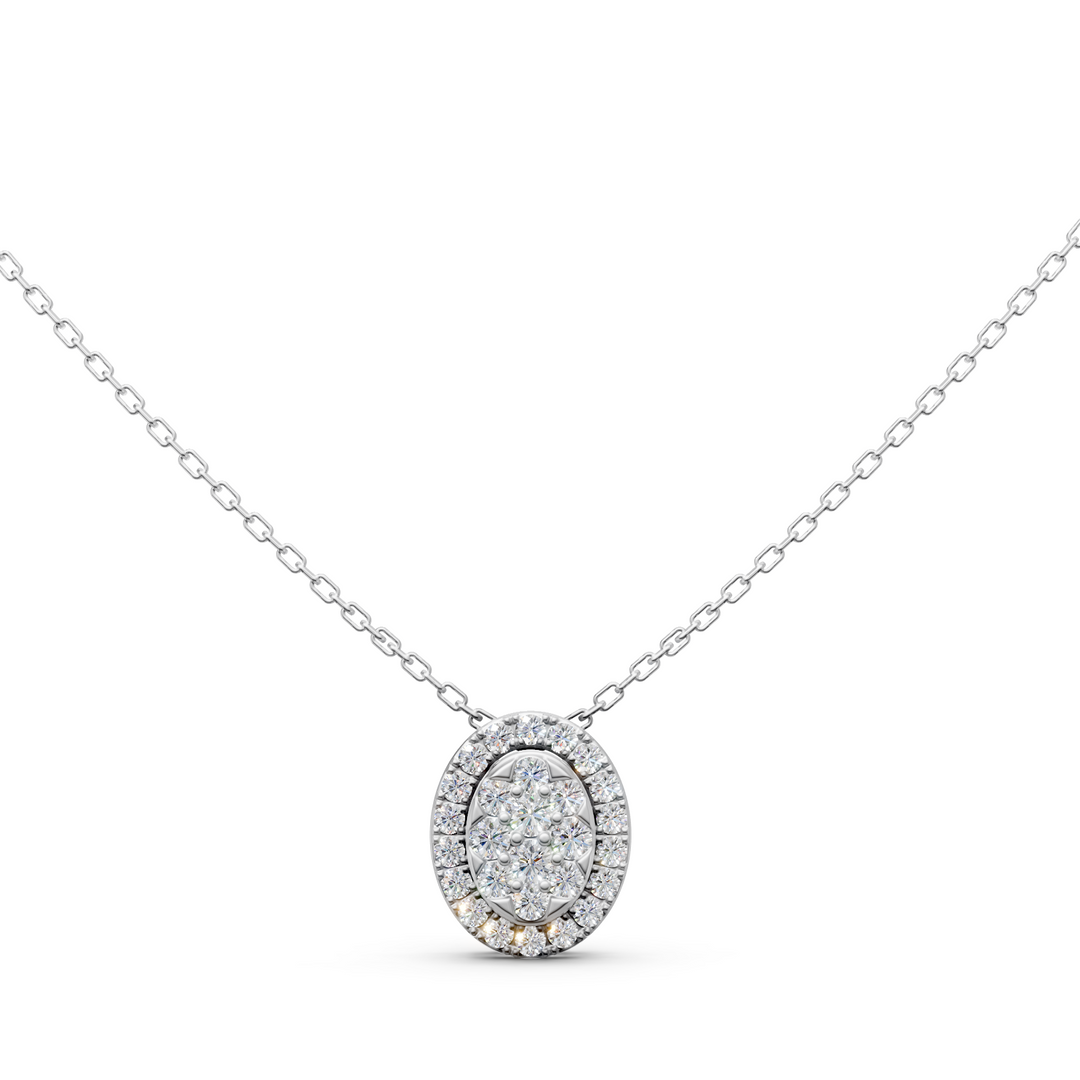 Ember Round Diamond Cluster Slider Ladies Pendant