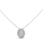 Load image into Gallery viewer, Luna Round Diamond Cluster Stud Ladies Pendant
