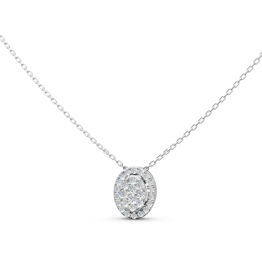 Ember Round Diamond Cluster Slider Ladies Pendant