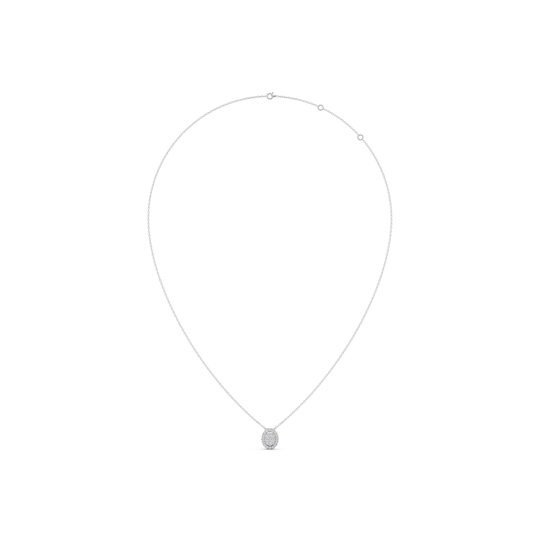 Ember Round Diamond Cluster Slider Ladies Pendant