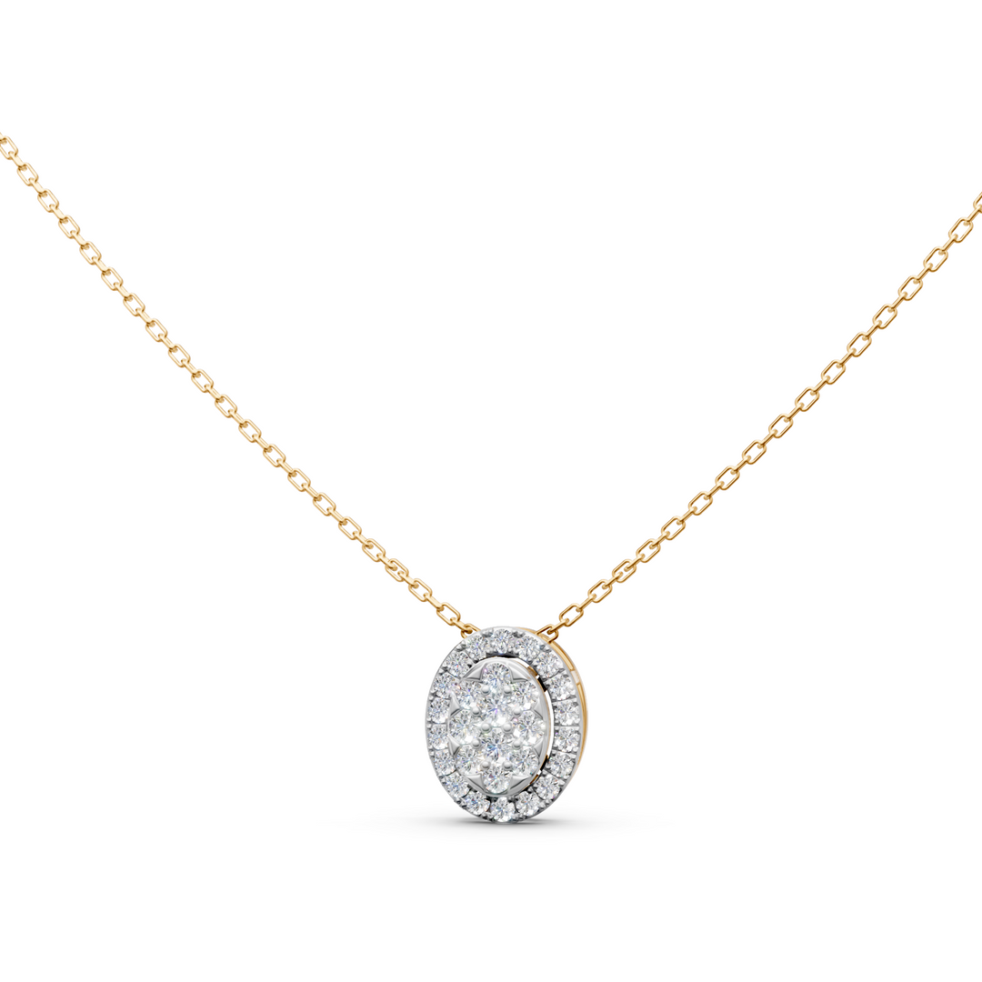 Ember Round Diamond Cluster Slider Ladies Pendant