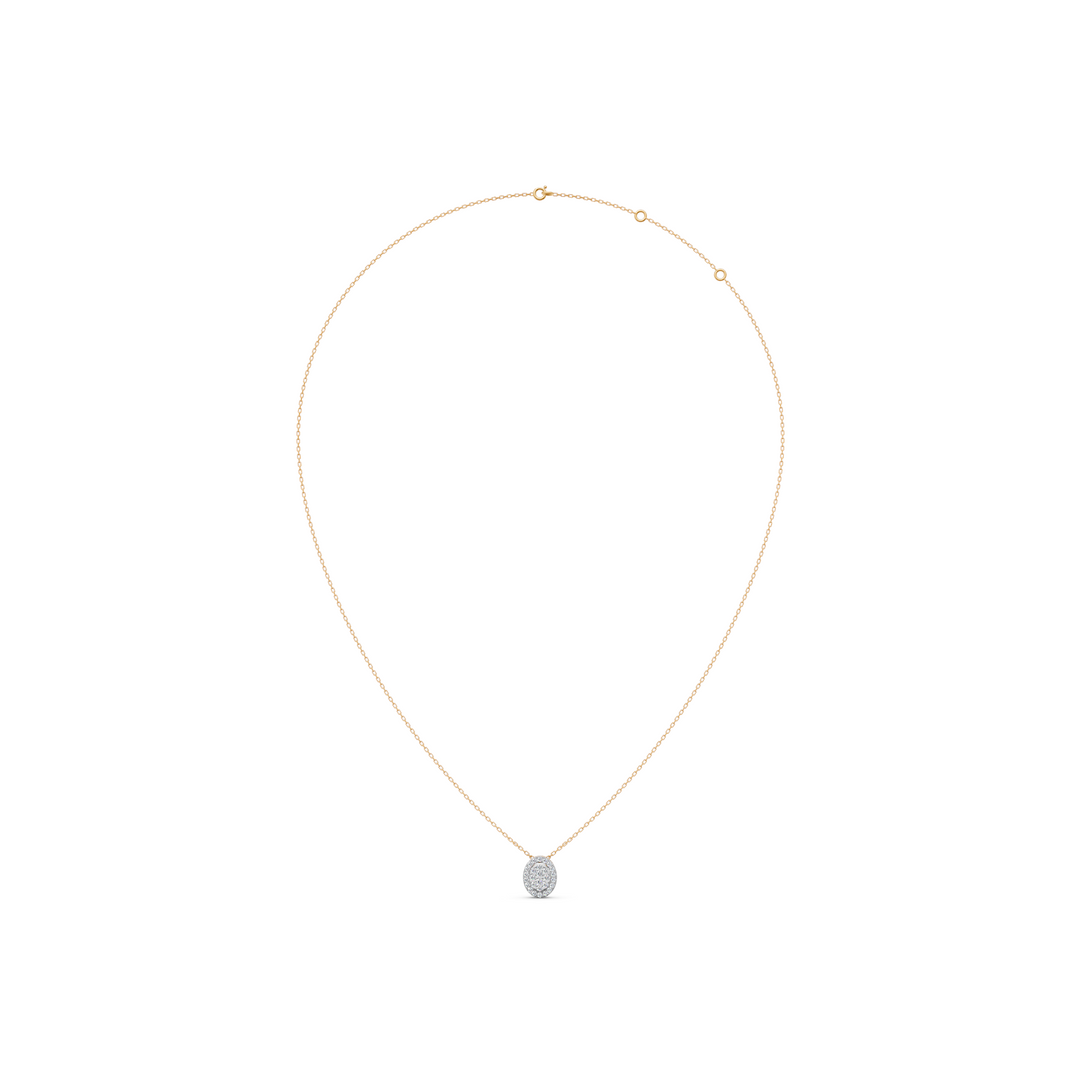Luna Round Diamond Cluster Stud Ladies Pendant