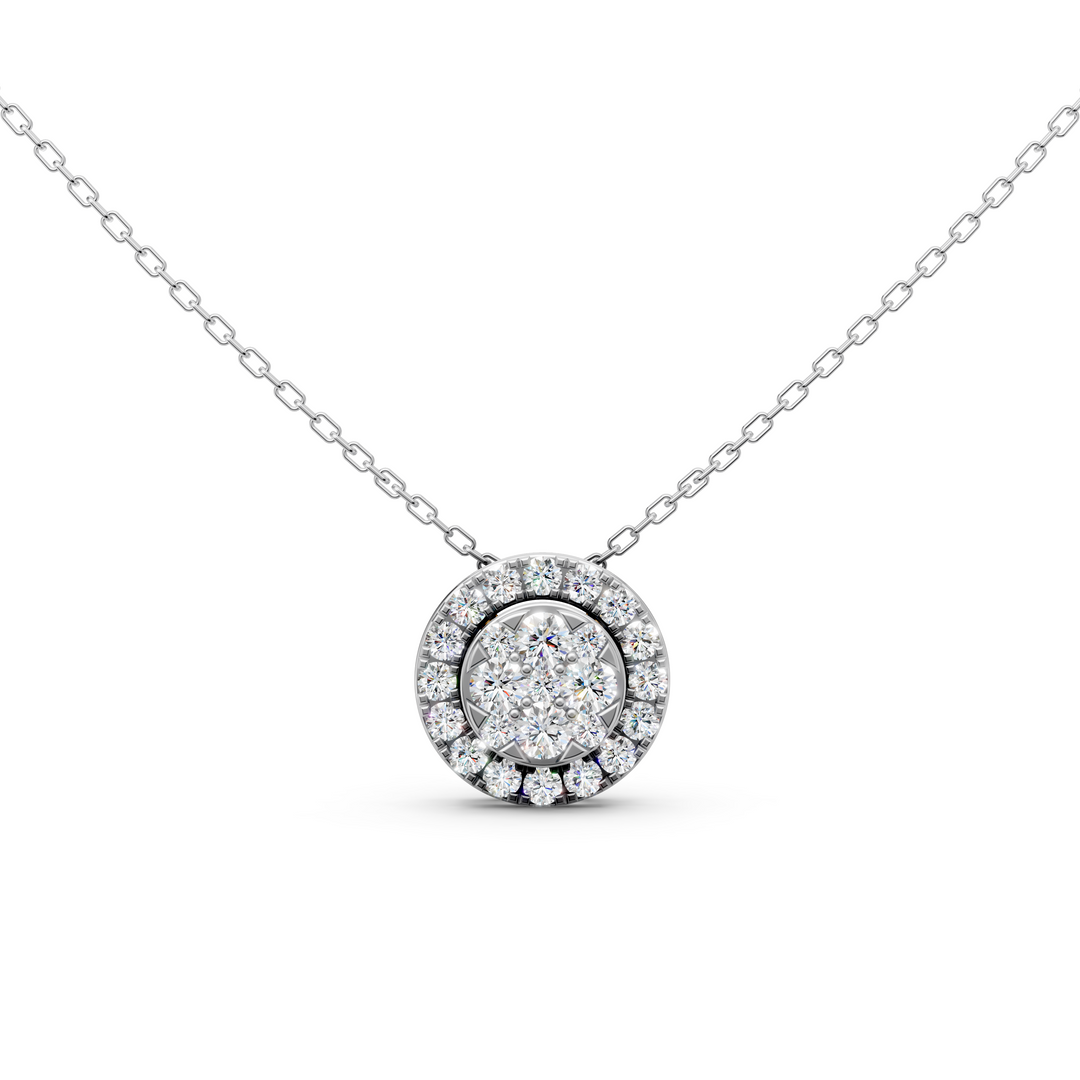 Era Round Diamond Cluster Slider Ladies Pendant