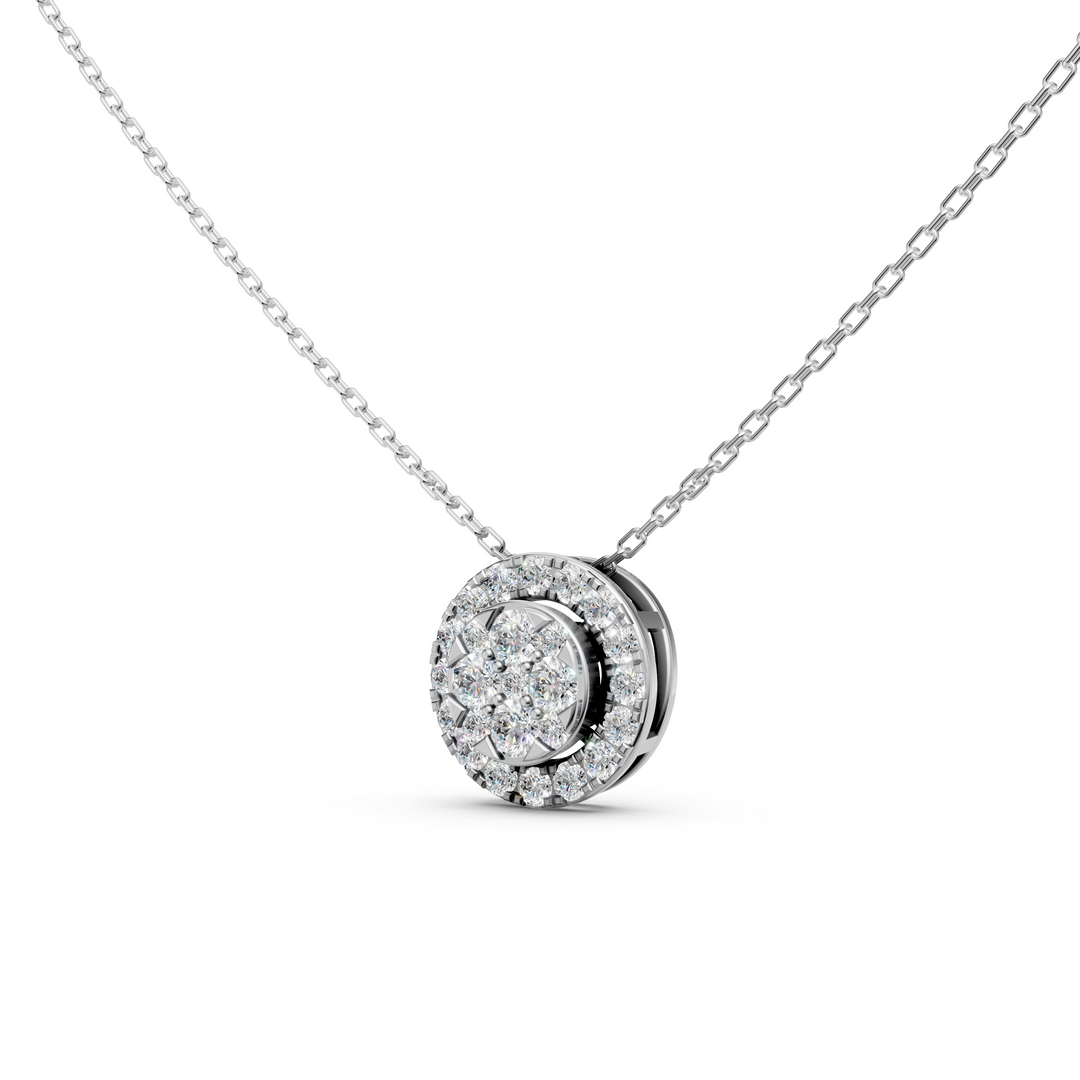 Era Round Diamond Cluster Slider Ladies Pendant