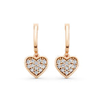 Load image into Gallery viewer, Naria Diamond  Dangle heart earring
