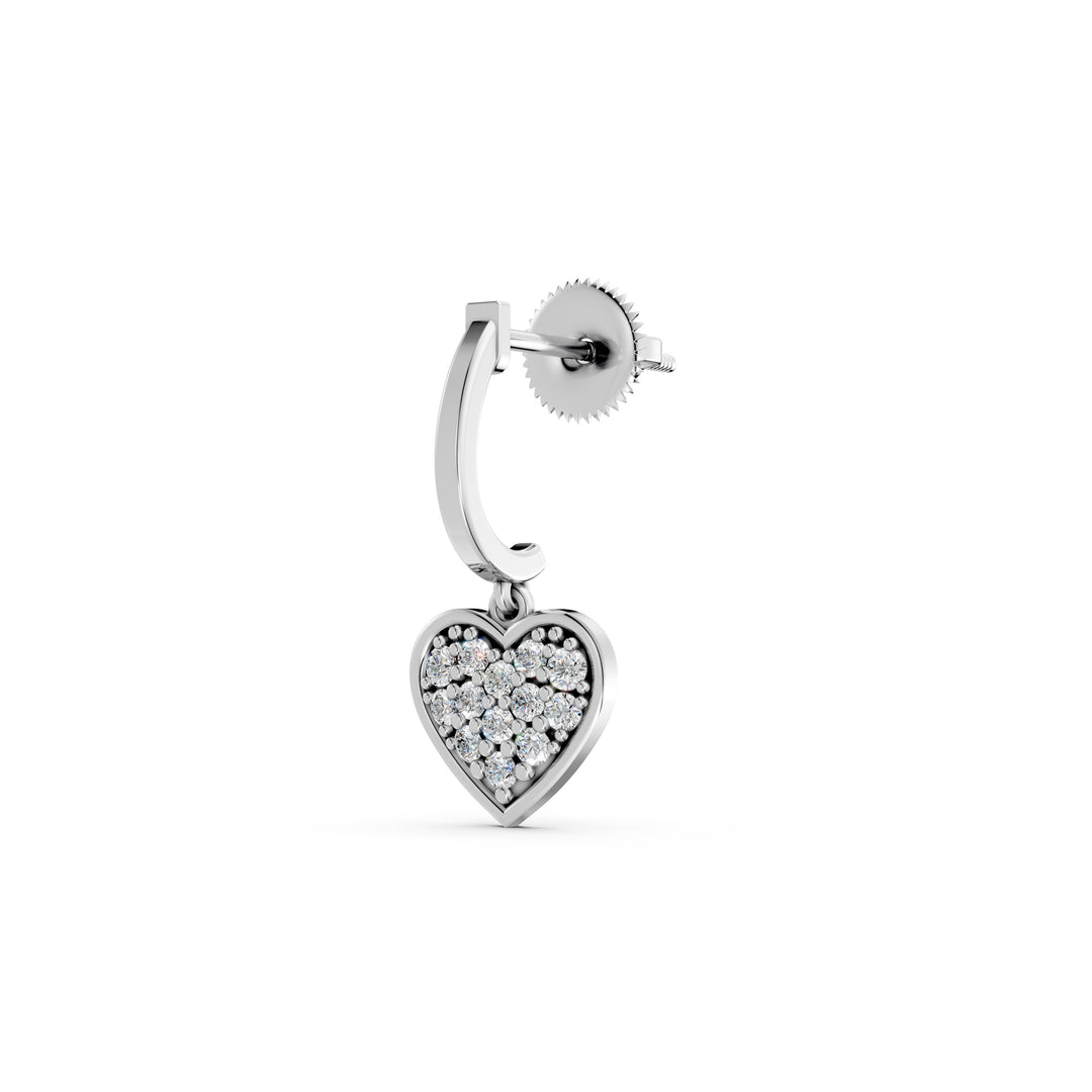 Naria Diamond  Dangle heart earring
