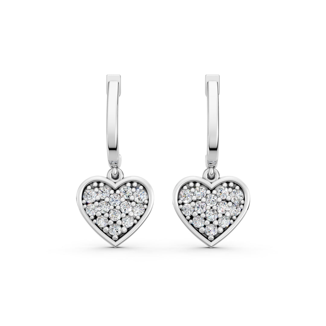 Naria Diamond  Dangle heart earring