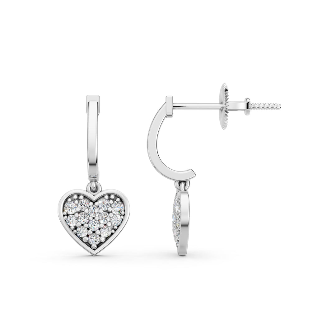 Naria Diamond  Dangle heart earring