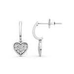 Load image into Gallery viewer, Naria Diamond  Dangle heart earring
