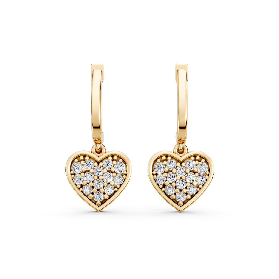 Naria Diamond  Dangle heart earring