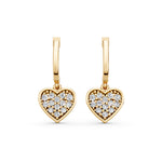 Load image into Gallery viewer, Naria Diamond  Dangle heart earring
