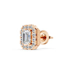 Load image into Gallery viewer, Namya Emerald Solitaire Diamond Earrings
