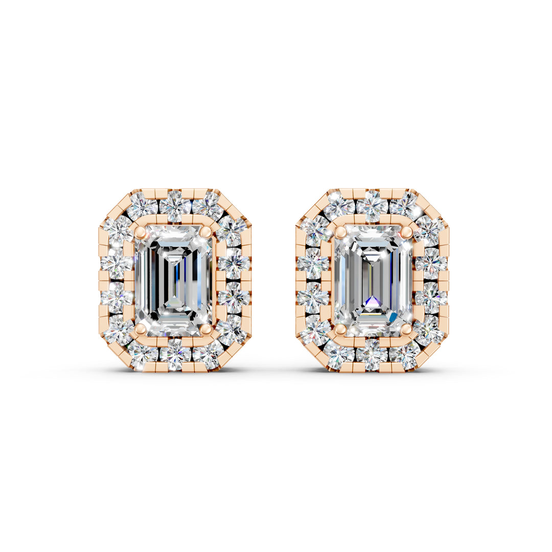 Namya Emerald Solitaire Diamond Earrings