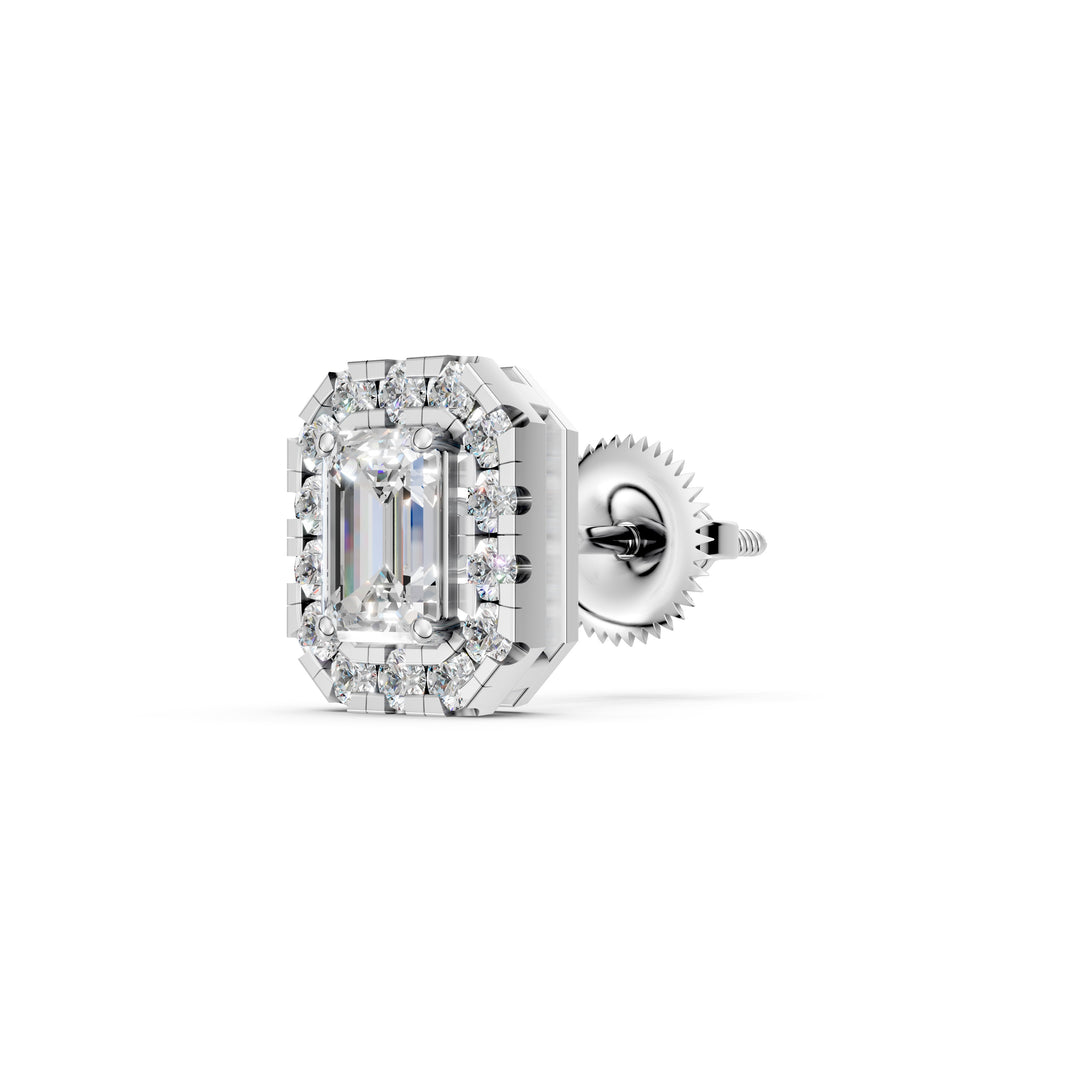 Namya Emerald Solitaire Diamond Earrings