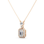 Load image into Gallery viewer, Namya Emerald Solitaire Diamond Pendent
