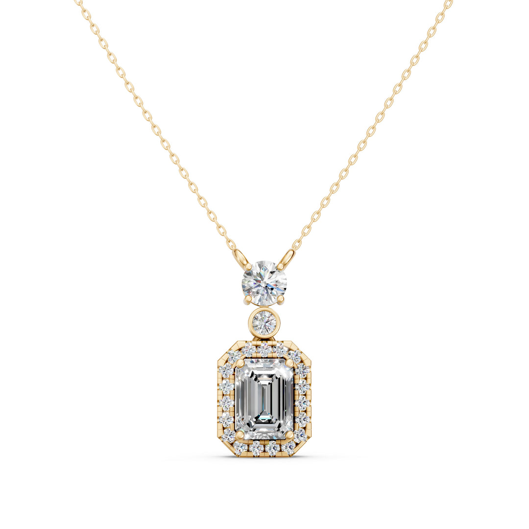 Namya Emerald Solitaire Diamond Pendent