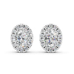 Load image into Gallery viewer, Nazra Oval Solitaire Diamond Earrings
