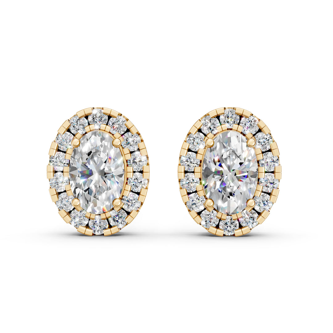 Nazra Oval Solitaire Diamond Earrings